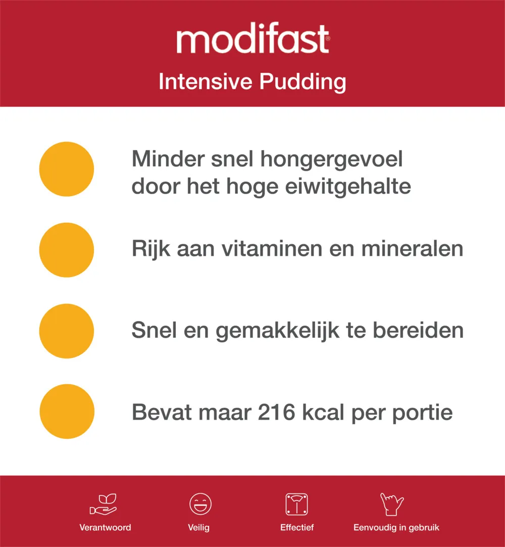 Modifast Intensive Pudding Hazelnoot & Yoghurt 8 Zakjes (416 gr) - image 2