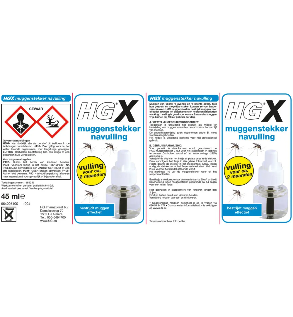 HG X Muggenstekker Navulling (1 stuk) - image 2