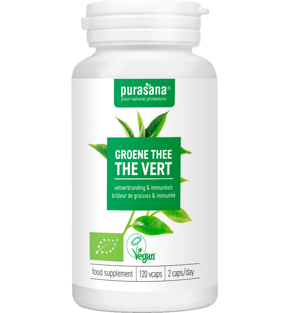 Purasanagroene Thee Extract - Vegan Bio (120 vega capsules)