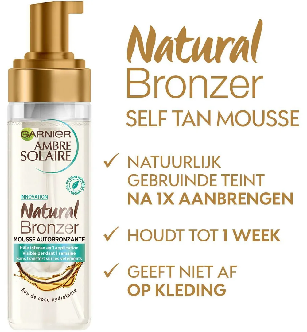 Garnier Ambre Solaire Natural Bronzer Zelfbruinende Mousse (200 ml)