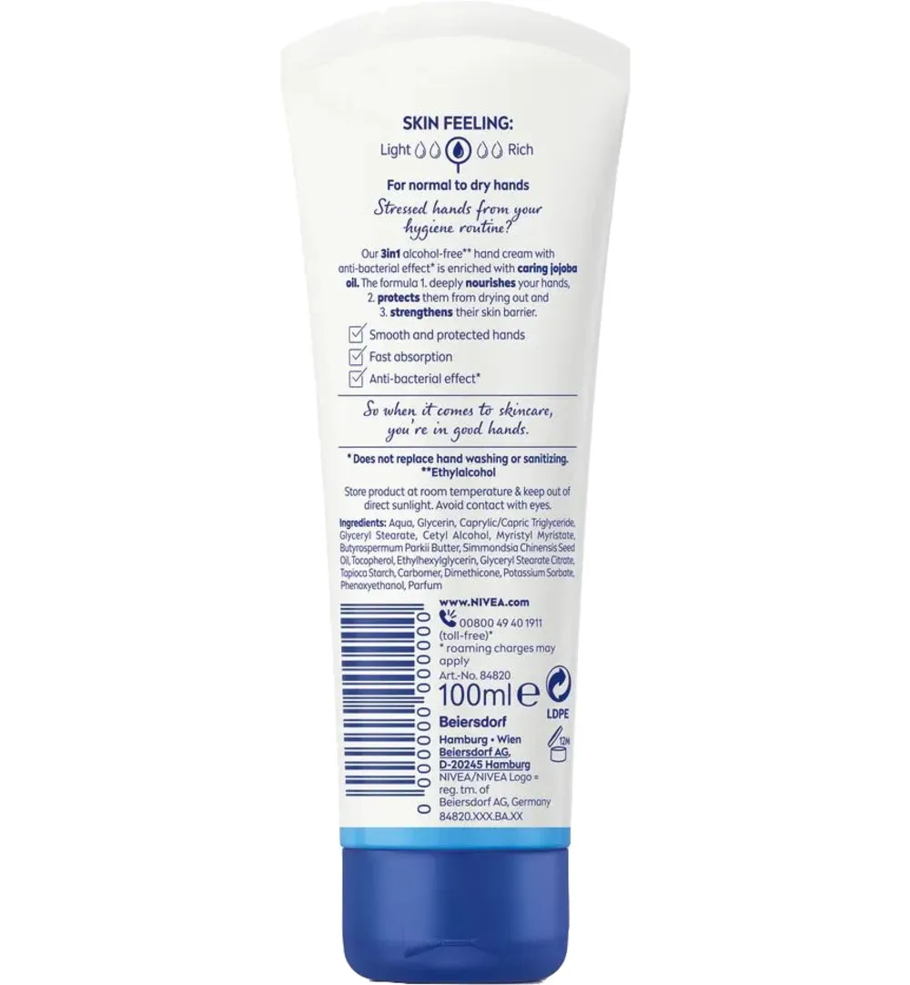 Nivea Handcreme 3In1 Care&Protect (100 ml) - image 3