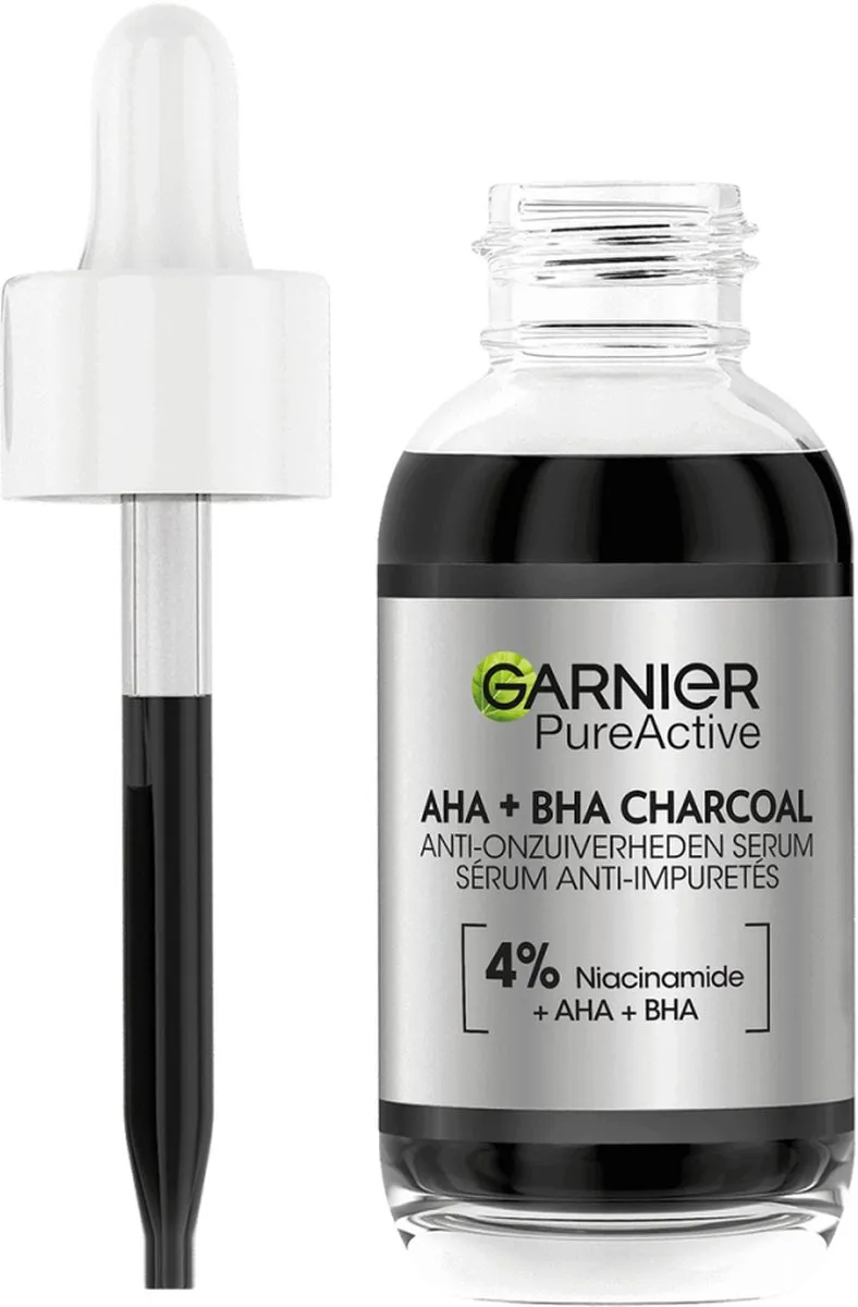 Garnier Pure Active AHA+BHA Charcoal Serum (30 ml)