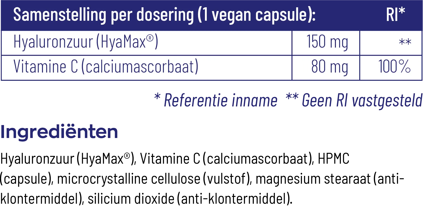 Vitakruid Hyaluronzuur 150 Hyamax® met Vitamine C Anti-Aging (60 vega capsules) - image 3