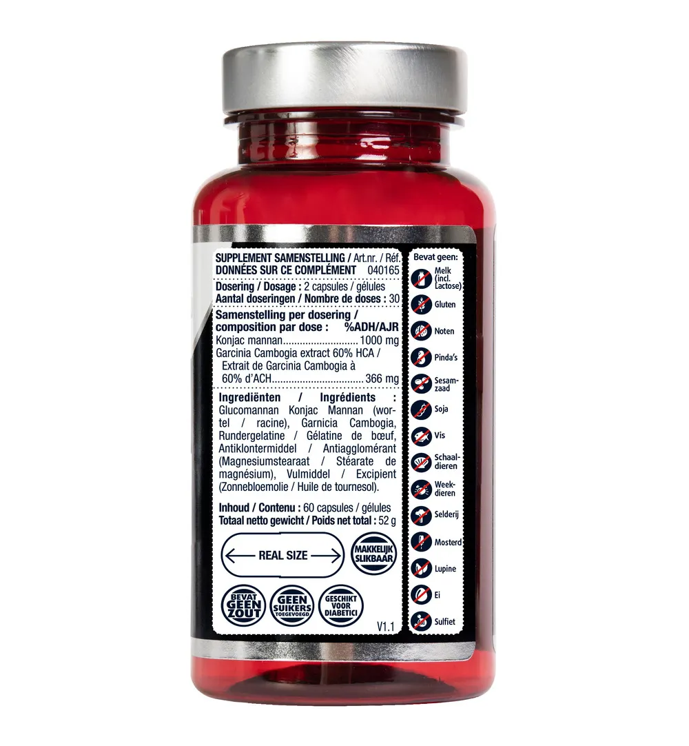 Lucovitaal Ideaal Gewicht Konjac Mannan Garcinia Cambogia (60 capsules)