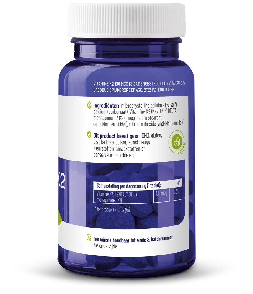 Vitakruid Vitamine K2 100 mcg K2Vital® Delta (60 tabletten) - image 2