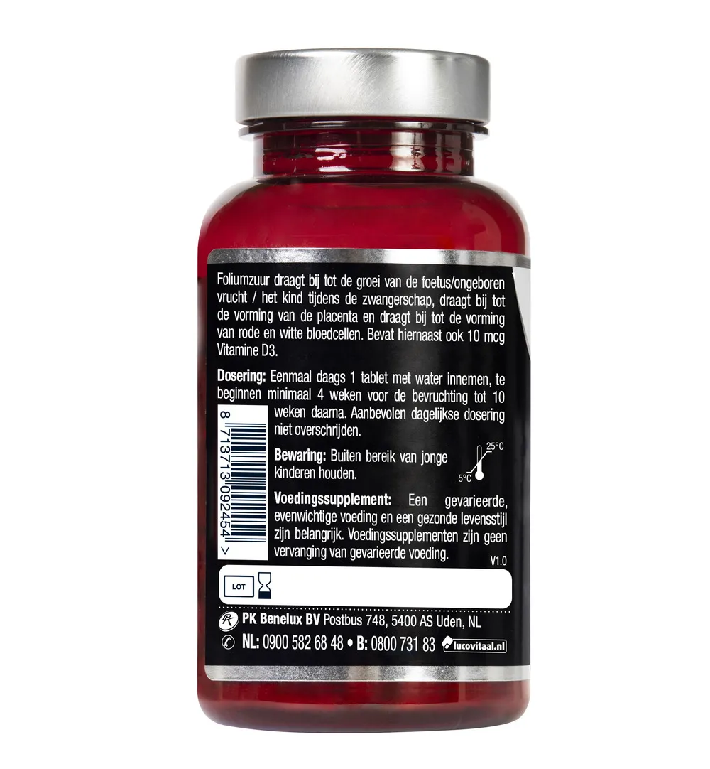 Lucovitaal Foliumzuur + Vitamine D3 (120 tabletten) - image 2