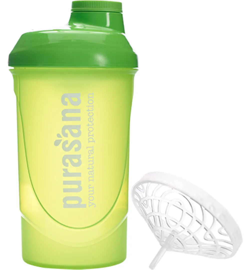 Purasana Plastic Shaker 500ml Groen (1 stuk)