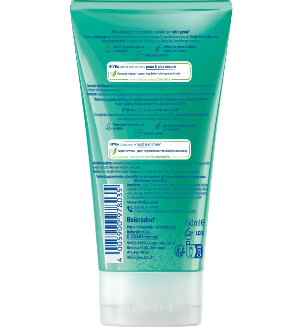 Nivea Derma skin clear scrub (150 ml)