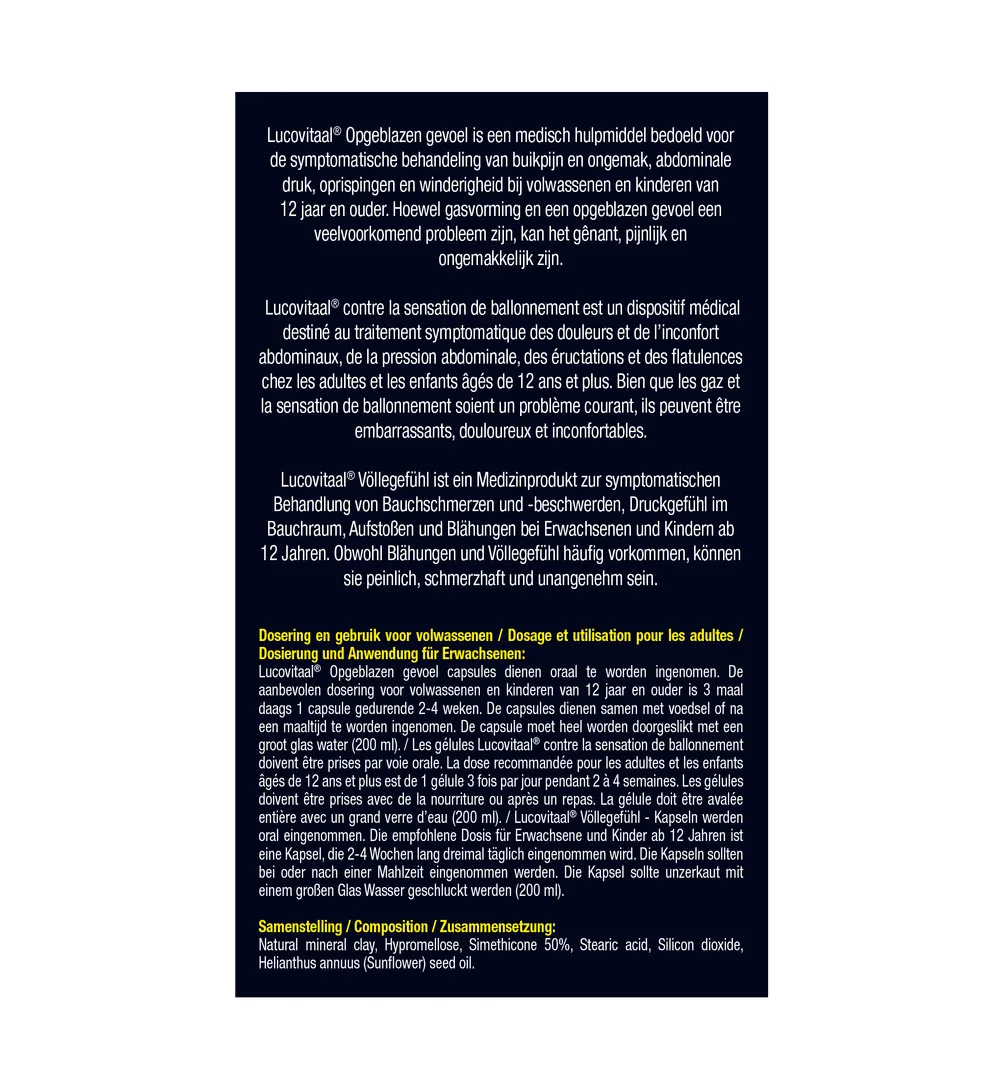 Lucovitaal Opgeblazen Gevoel (30 capsules)