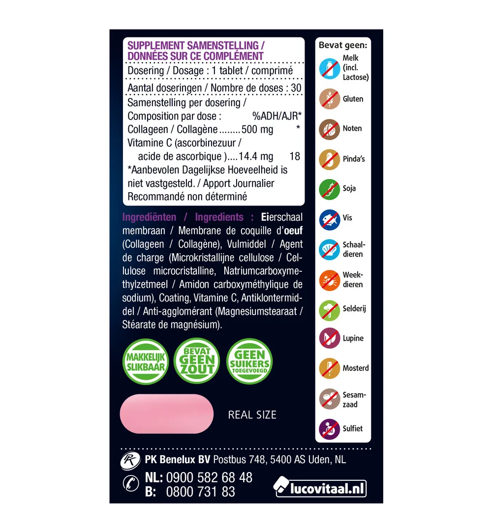 Lucovitaal Super Collageen Vega (30 tabletten) - image 2