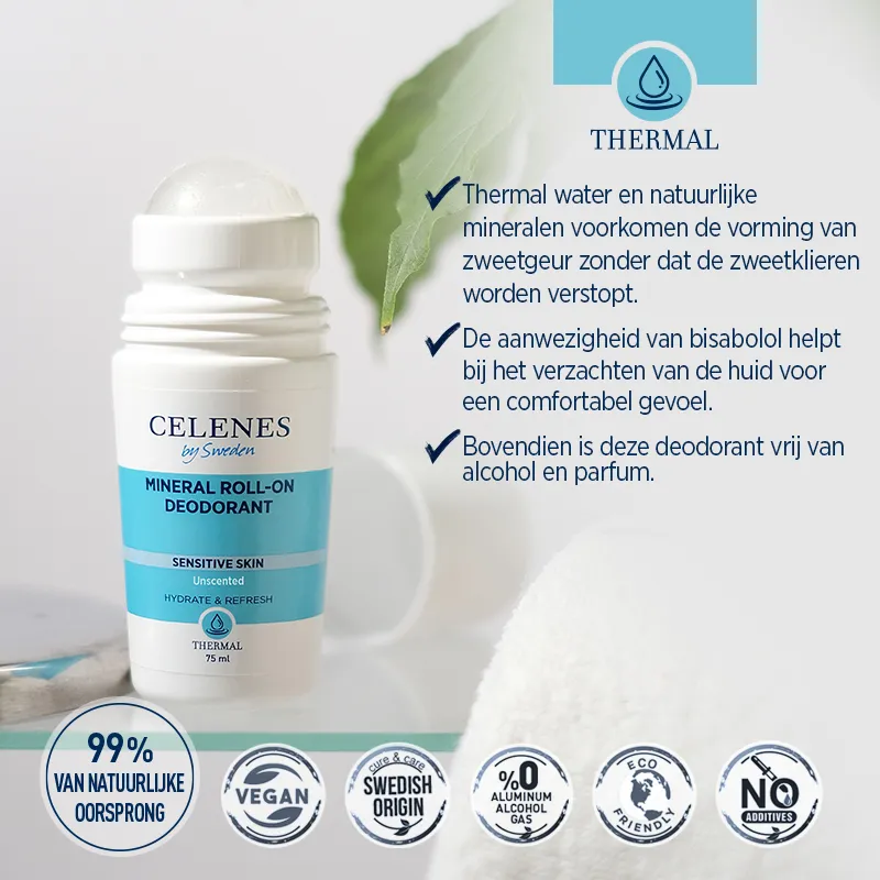 Celenes Thermal deodorant roll-on unscented (75 ml)
