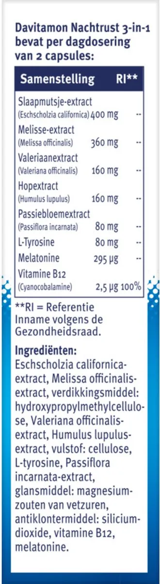 Davitamon Nachtrust 3-In-1 (20 capsules)