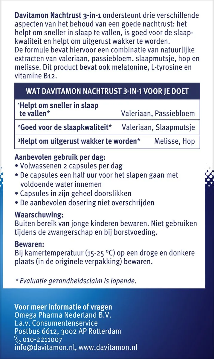 Davitamon Nachtrust 3-In-1 (20 capsules) - image 4