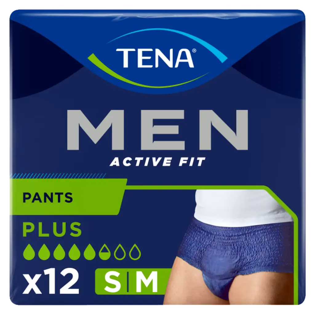 Tena Men Men Active Fit Pants+ Small/Medium (12 stuks)