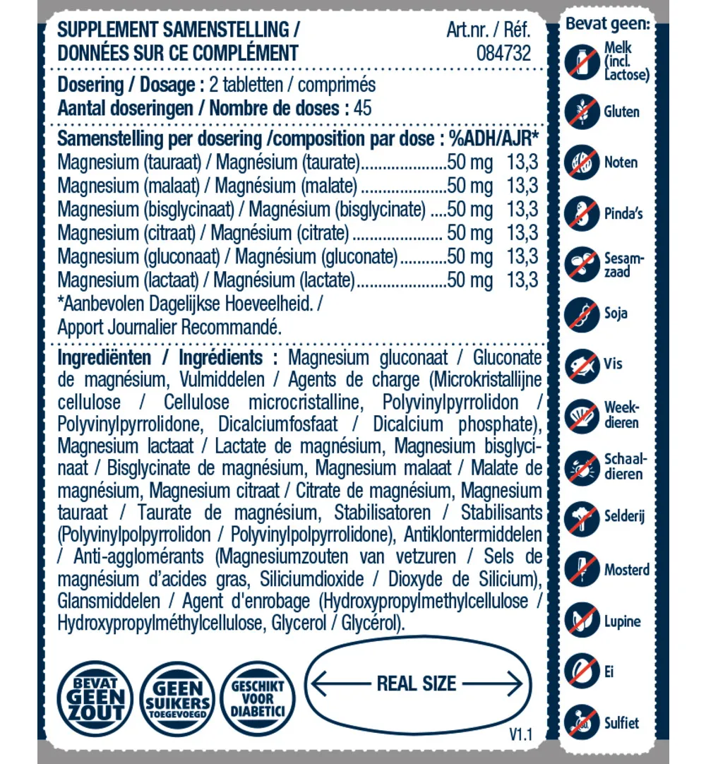 Lucovitaal Magnesium Super 6 Complex (90 tabletten)