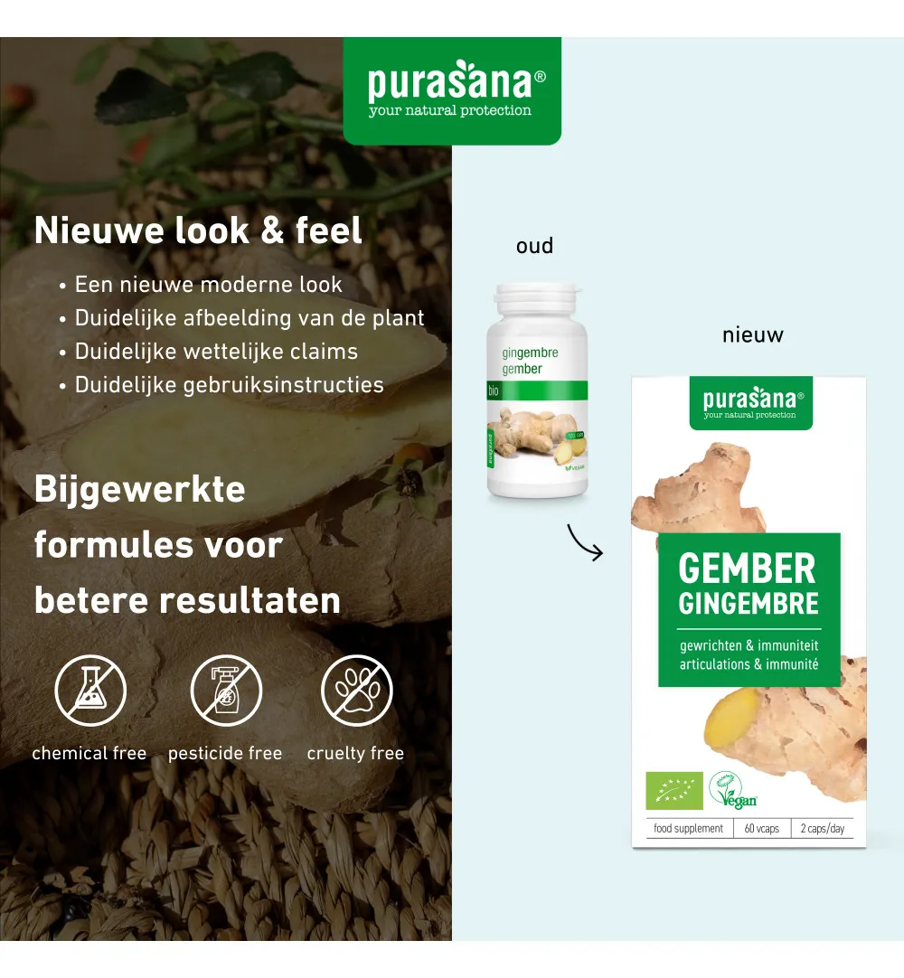 Purasana Gember 250 Mg Bio (60 vega capsules) - image 7