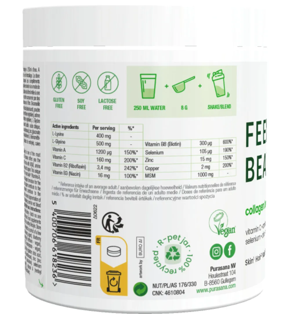 Purasana Feel Beautiful - Vegan Collageen Booster (250 gr)