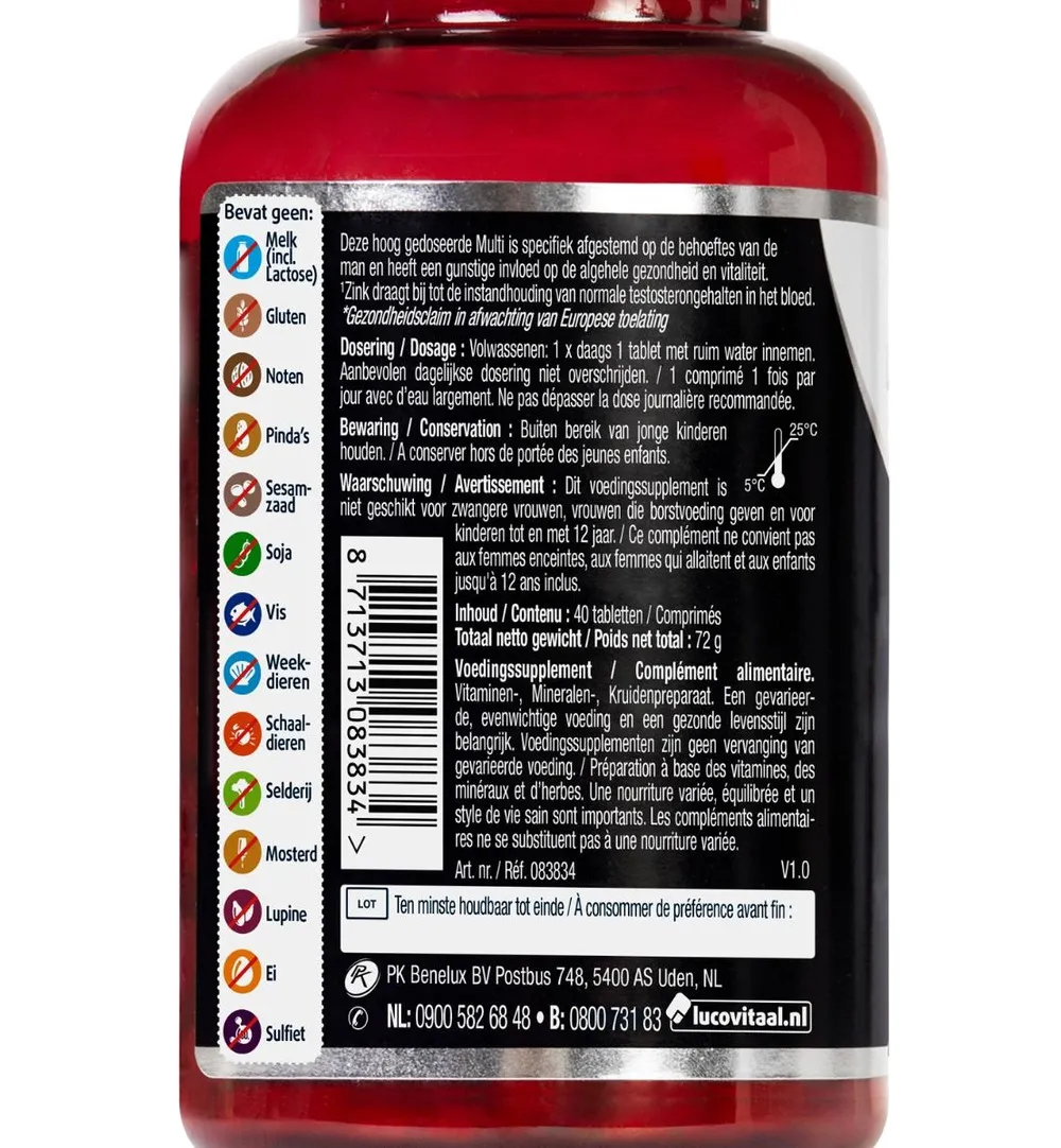 Lucovitaal Multi Compleet Man 50+ (40 tabletten) - image 2