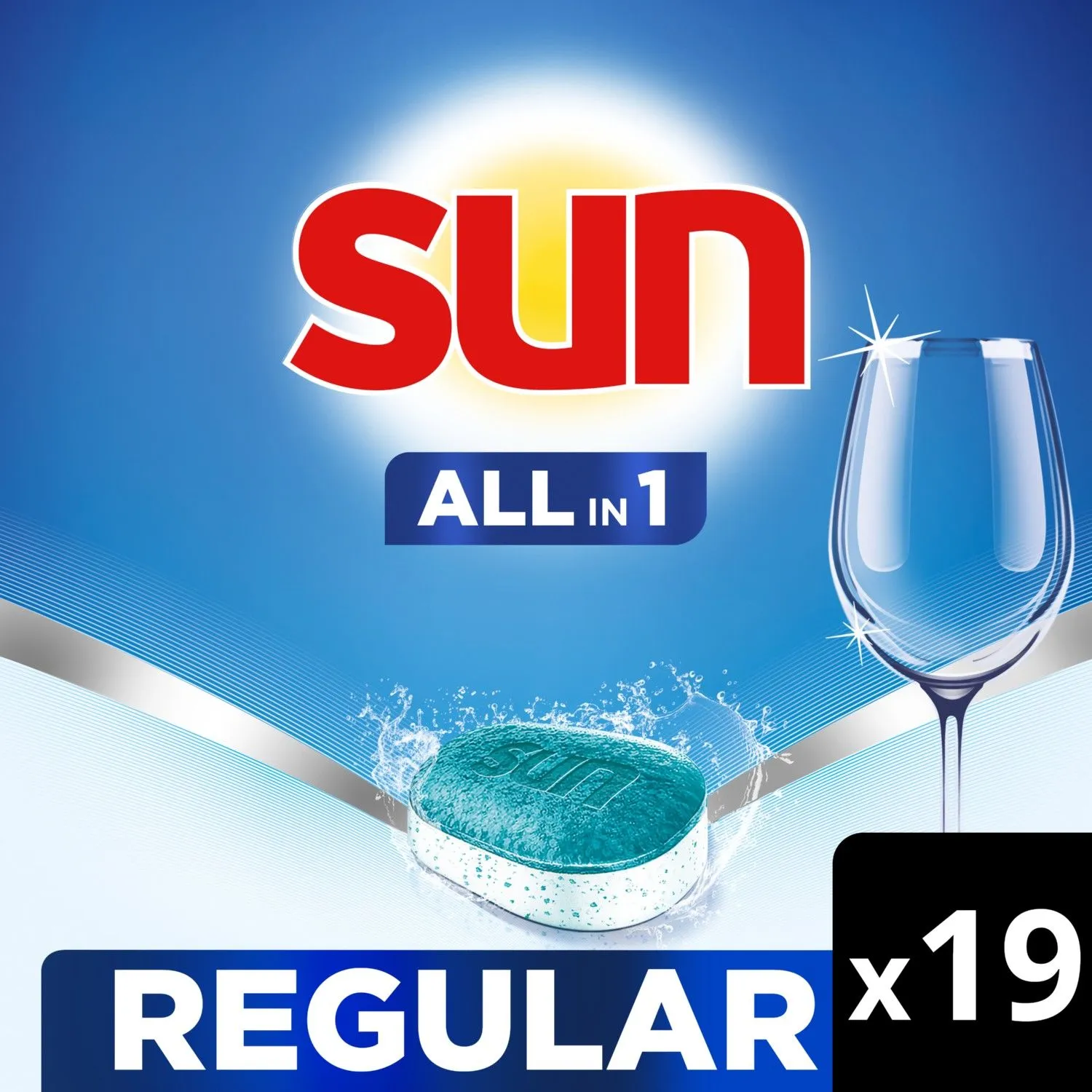 Sun Vaatwastabletten All-In-1 Normaal (19 tabletten)