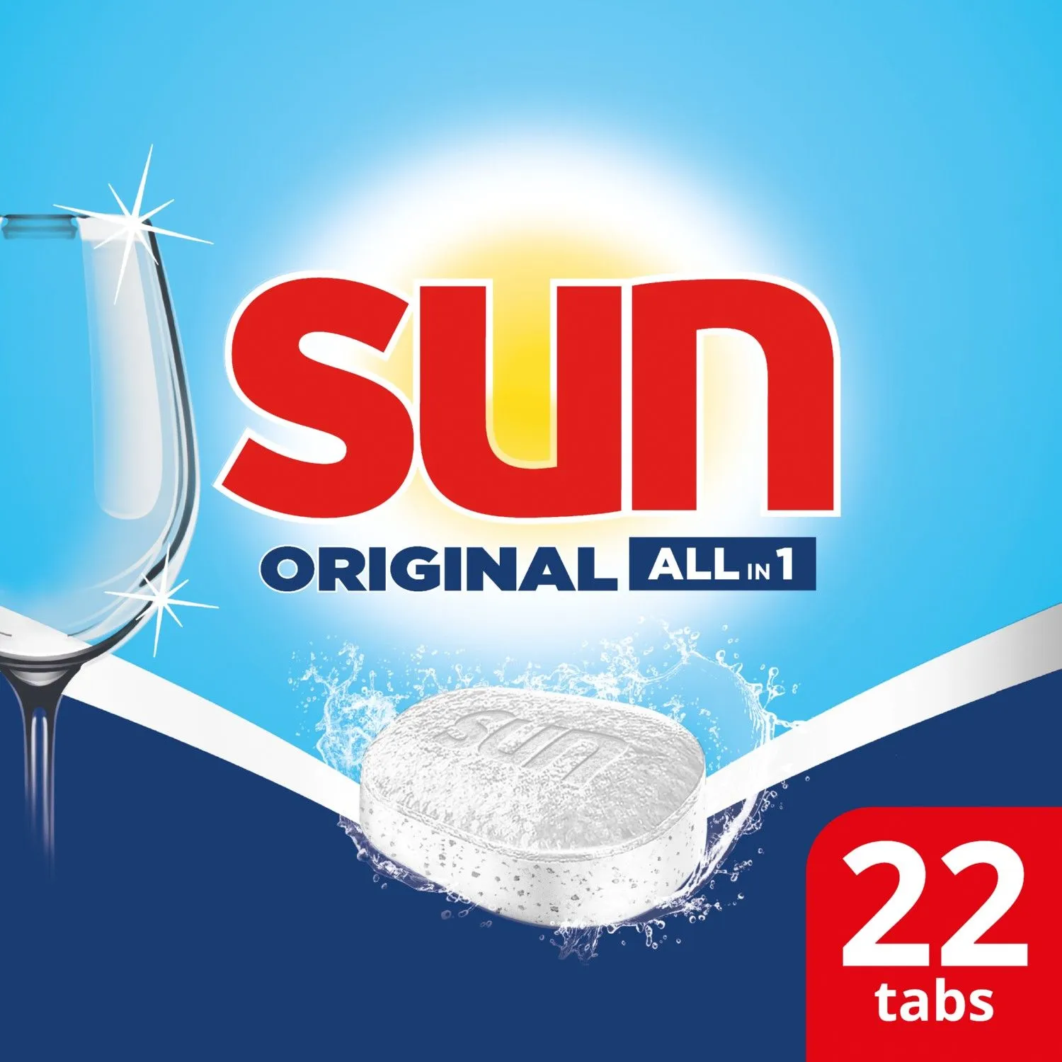 Sun Vaatwastabletten All-In-1 Original (22 tabletten)