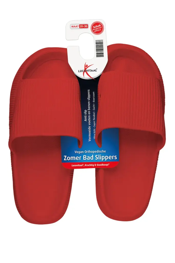Zomer Badslipper 35-36 Rood (1 paar)