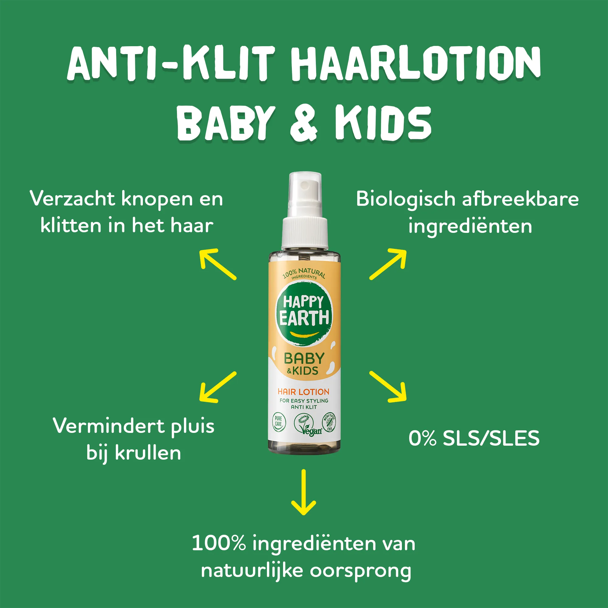 Happy Earth Hairlotion Voor Baby & Kids (150 ml) - image 2