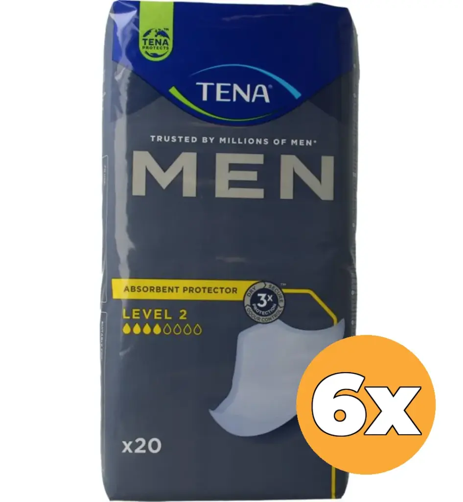6x Tena Men Level 2 (20 stuks)