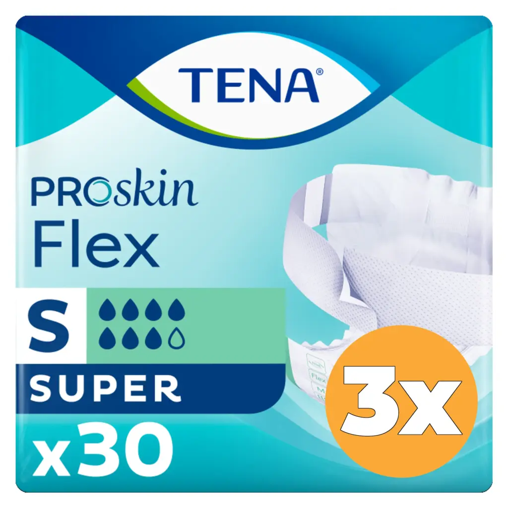 3x Tena Flex super maat S (30 stuks)