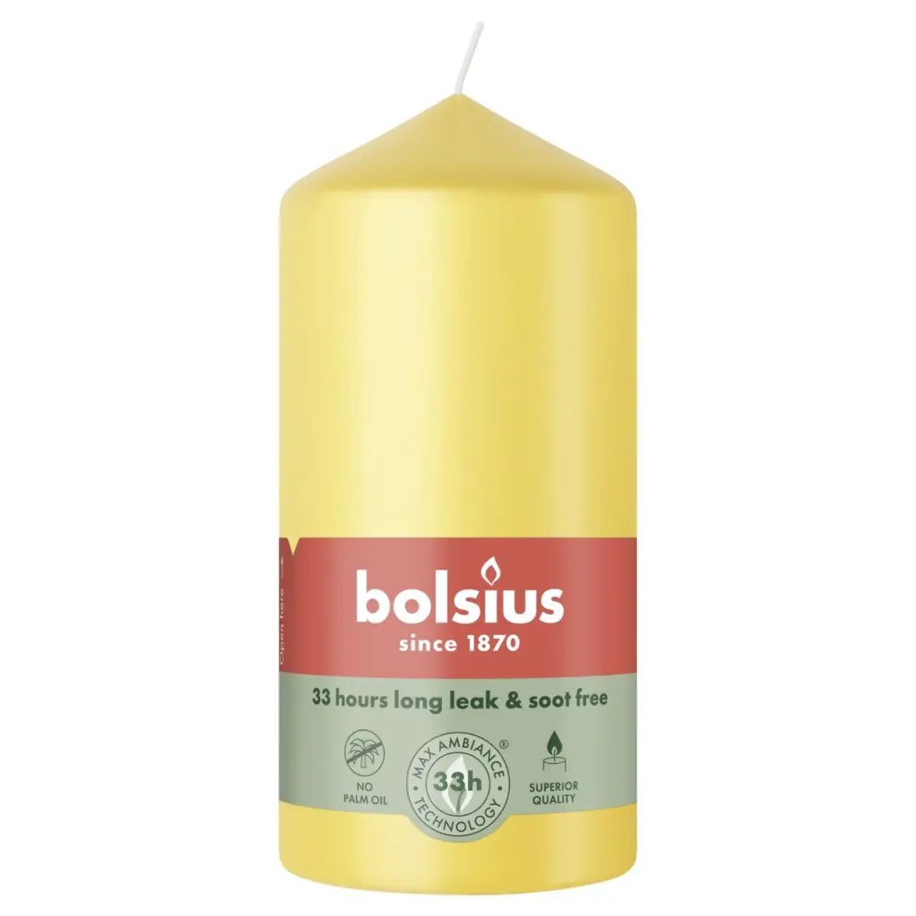 Bolsius Stompkaars 120/58 Sunny Yellow (1 stuk)