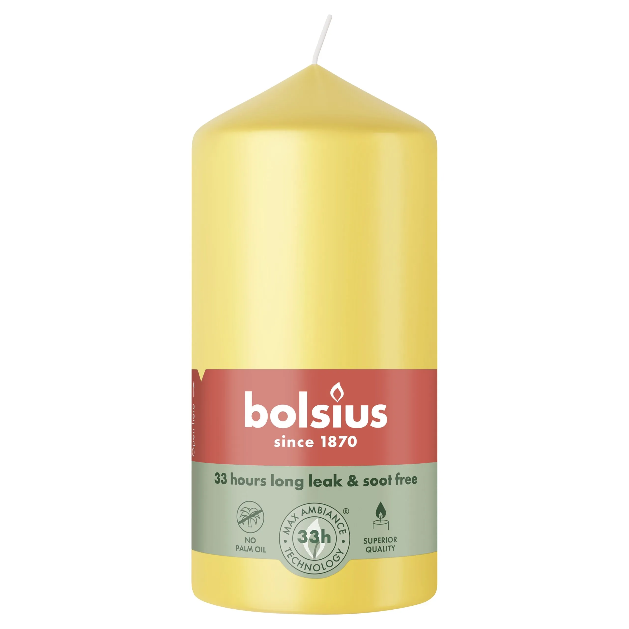 Bolsius Stompkaars 120/58 Sunny Yellow (1 stuk)