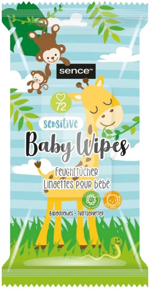 Sence Baby Wipes Sensitive (72 stuks)