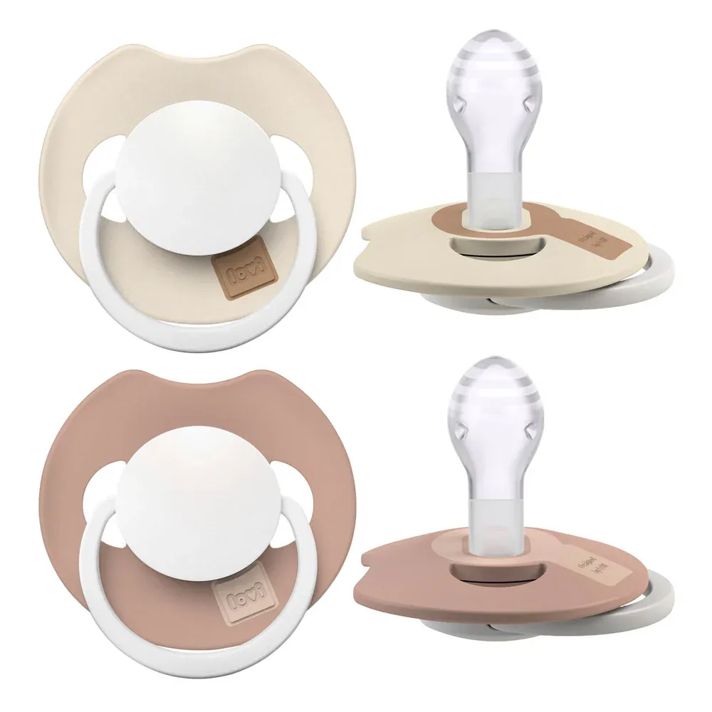 Difrax Glow Dynamic Fopspeen 18+M Prime 2St. Ivory/ Blush (2 stuks) - image 2
