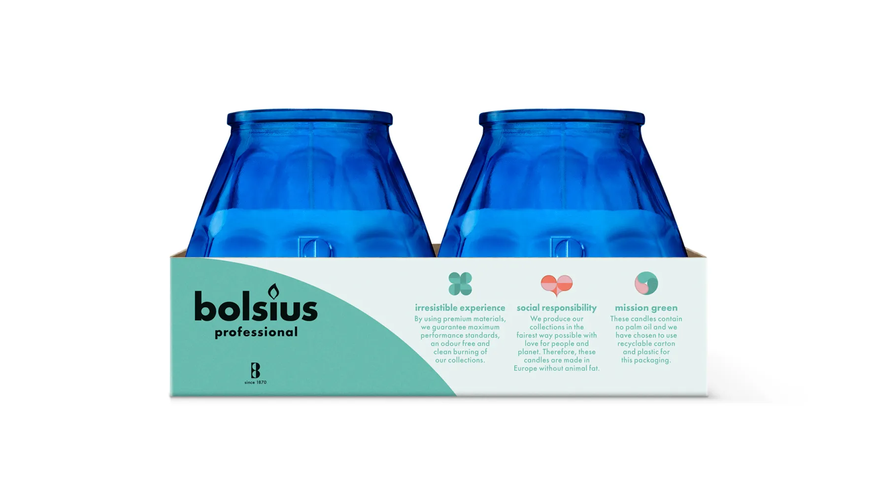 Bolsius Horeca Twilight 104/99 Blauw (6 stuks) - image 2