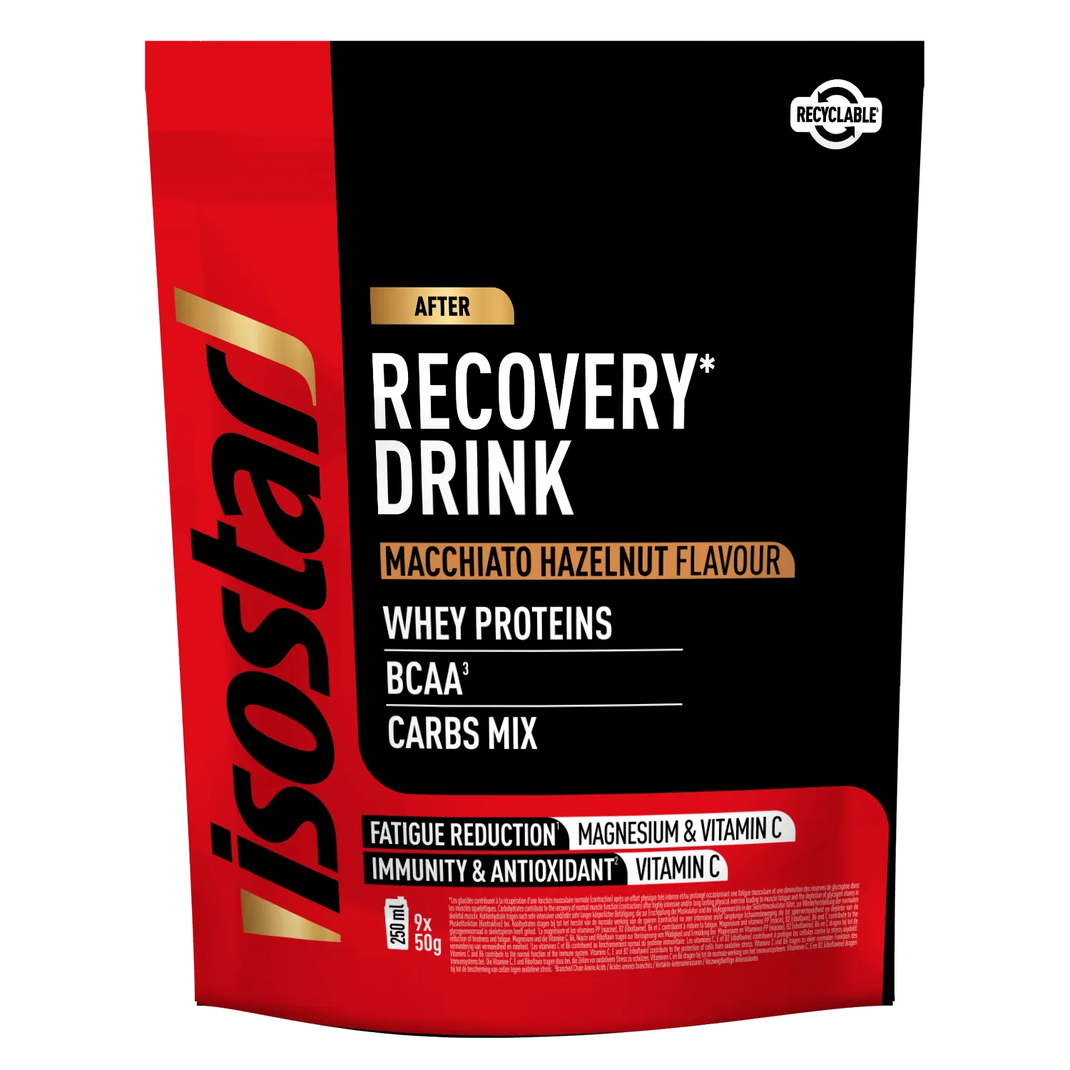 Isostar +3H Recovery Drink Macchiato Hazelnoot (450 gr)