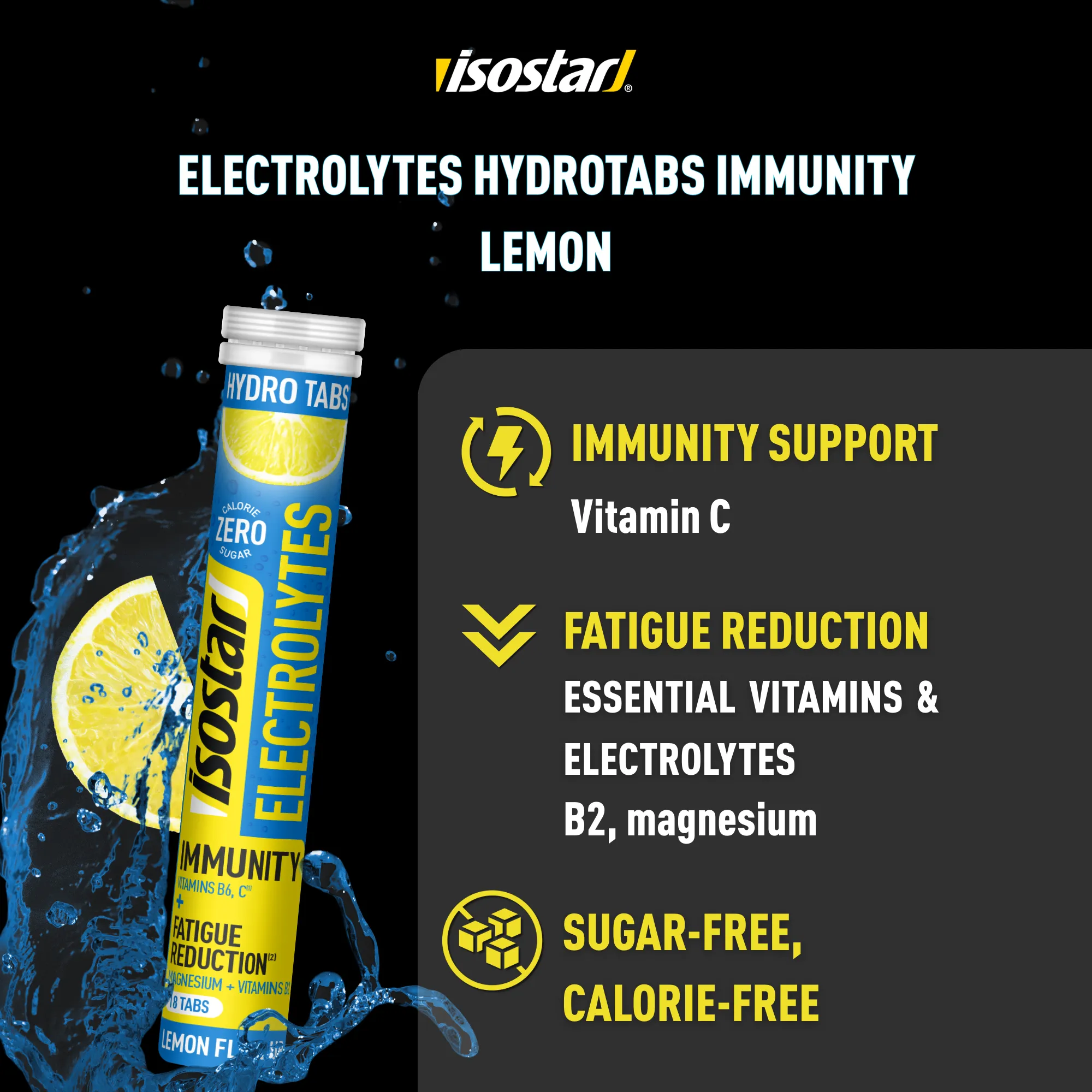 Isostar Hydro Tabs Lemon  (18 tabletten)
