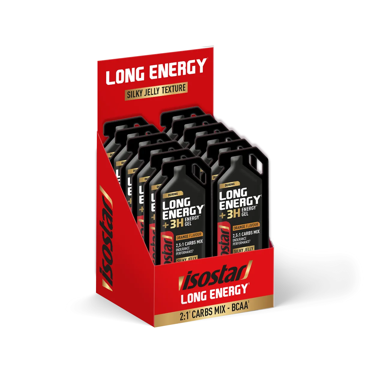12x Isostar Long Energy +3H Gel Orange (12 x 40 gr)