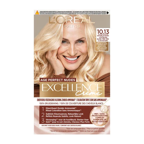 L'Oréal Paris Excellence Creme Age Perfect Nudes 10,13 Extra Lichtblond (1 stuk)
