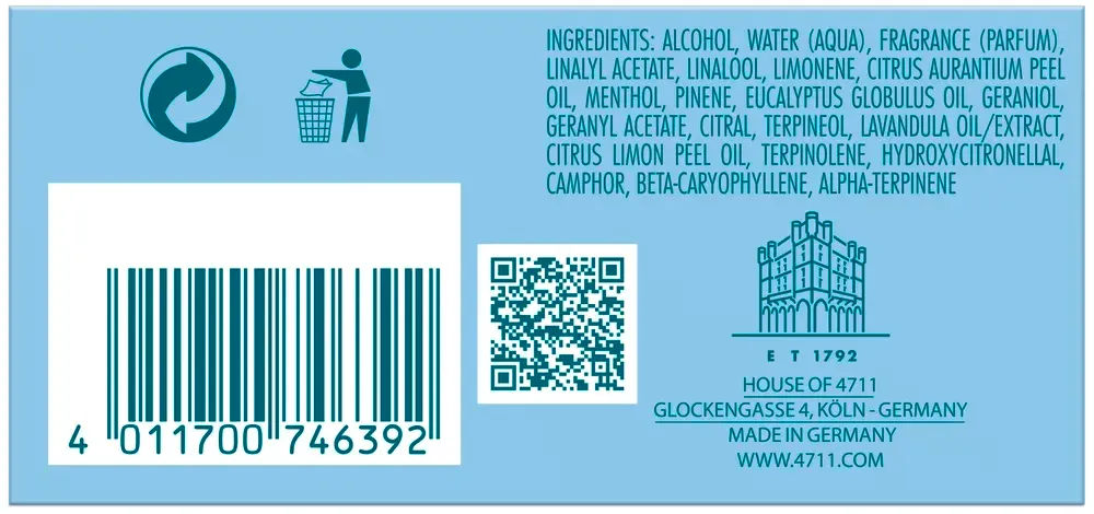 4711 Colognette Verfrissingsdoekjes Citroen (20 stuks)