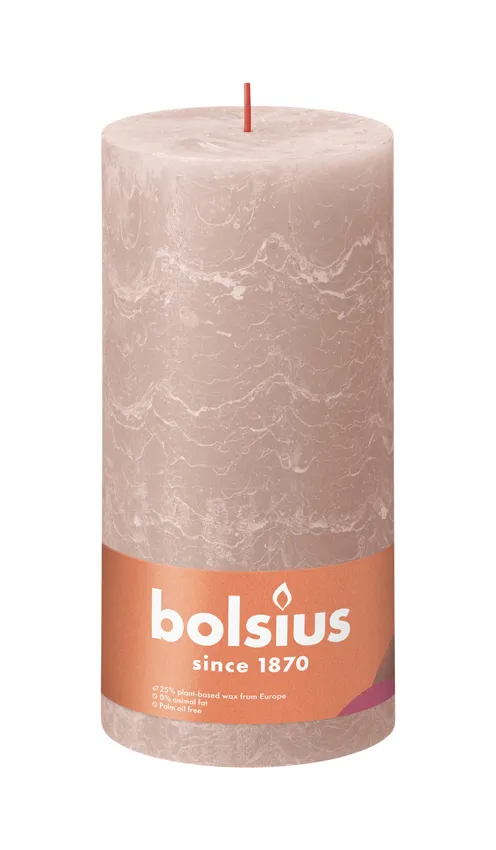 Bolsius Rustiekkaars 200/100 Misty Pink (1 stuk)