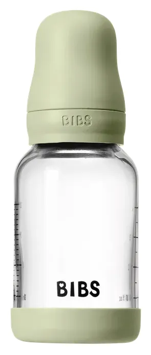 Bibs Glas Latex Slow Flow Babyfles 0+ Maanden Sage (1 stuk) - image 3