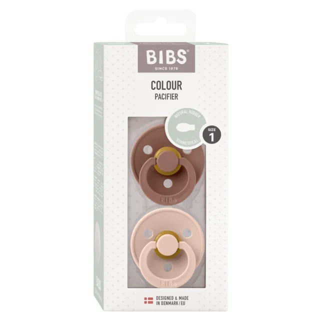 Bibs Fopspeen 0-6 Maanden Symmetrical Woodchuck/blush (2 stuks)