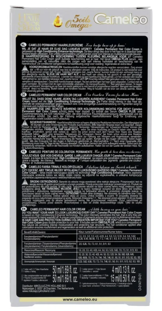 Cameleo Hair Color Cream 3.3 Dark Chocolat Brown (1 stuk)