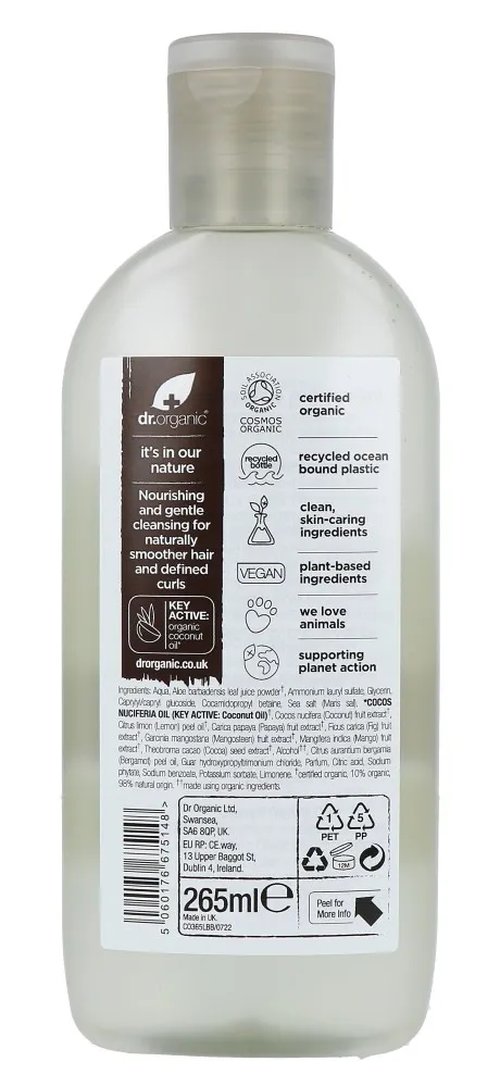 Dr Organic Virgin Coconut Oil Shampoo (265 ml)