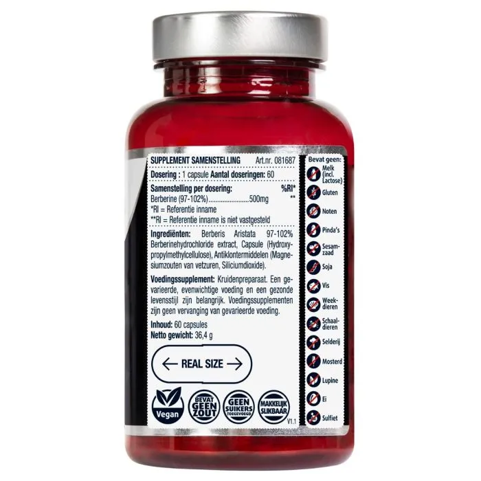 Lucovitaal Puur Berberine 500mg (60 capsules)