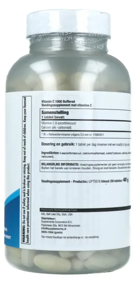 Kal Gebufferde Vitamine C Tabletten (250 tabletten)