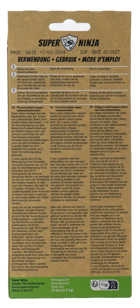 Super Ninja Ninja Mottenvallen Voedsel (2 stuks)