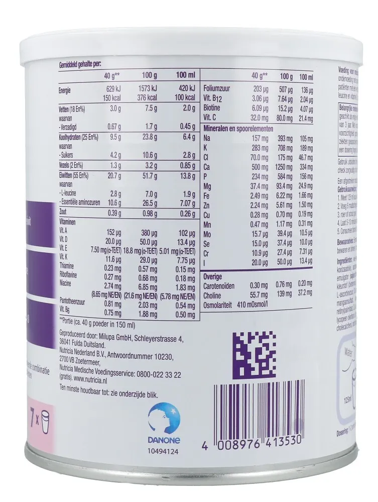 Nutricia Fortifit Poeder Aardbei (280 gr) - image 2