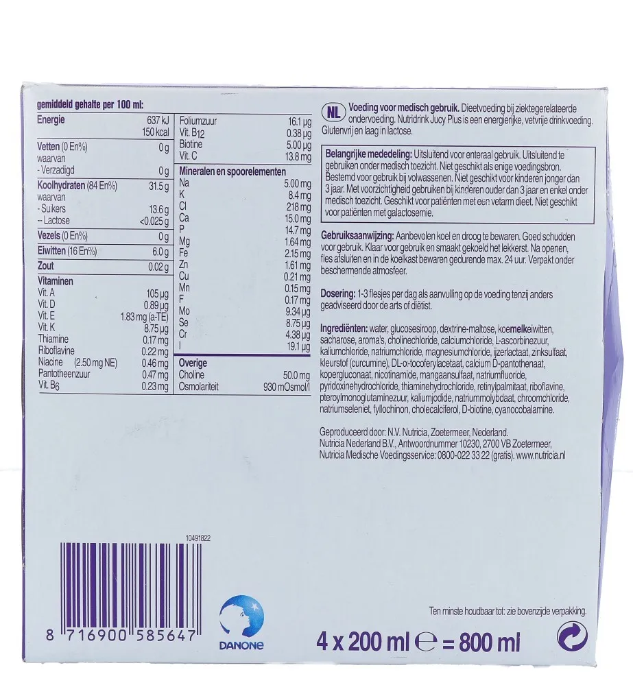 Nutridrink Jucy Plus Mango-ananas (800 ml) - image 2