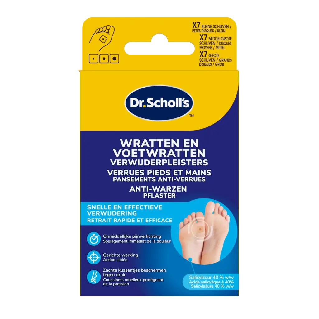 Scholl Wratten en voetwratten verwijderpleisters (21 stuks)