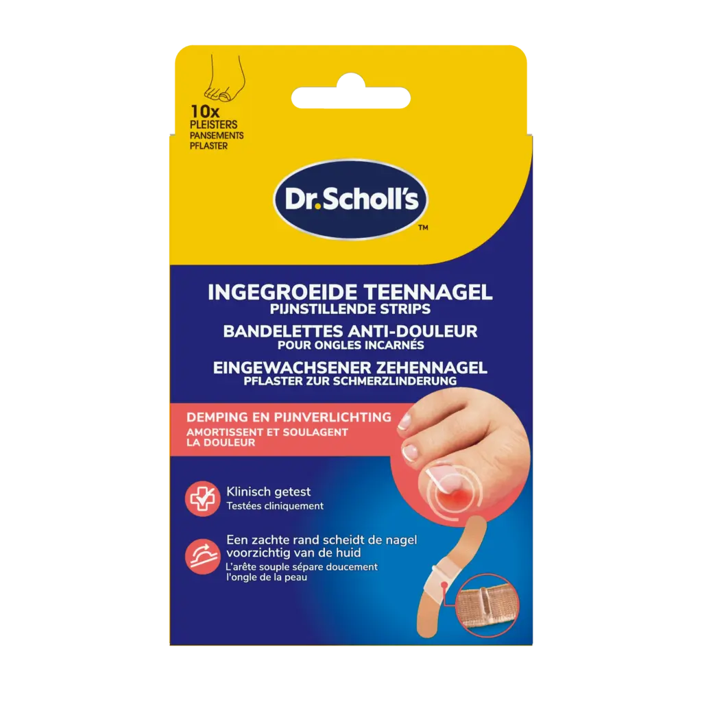 Scholl Ingegroeide Teennagel pijnverlichtende strips (10 stuks)